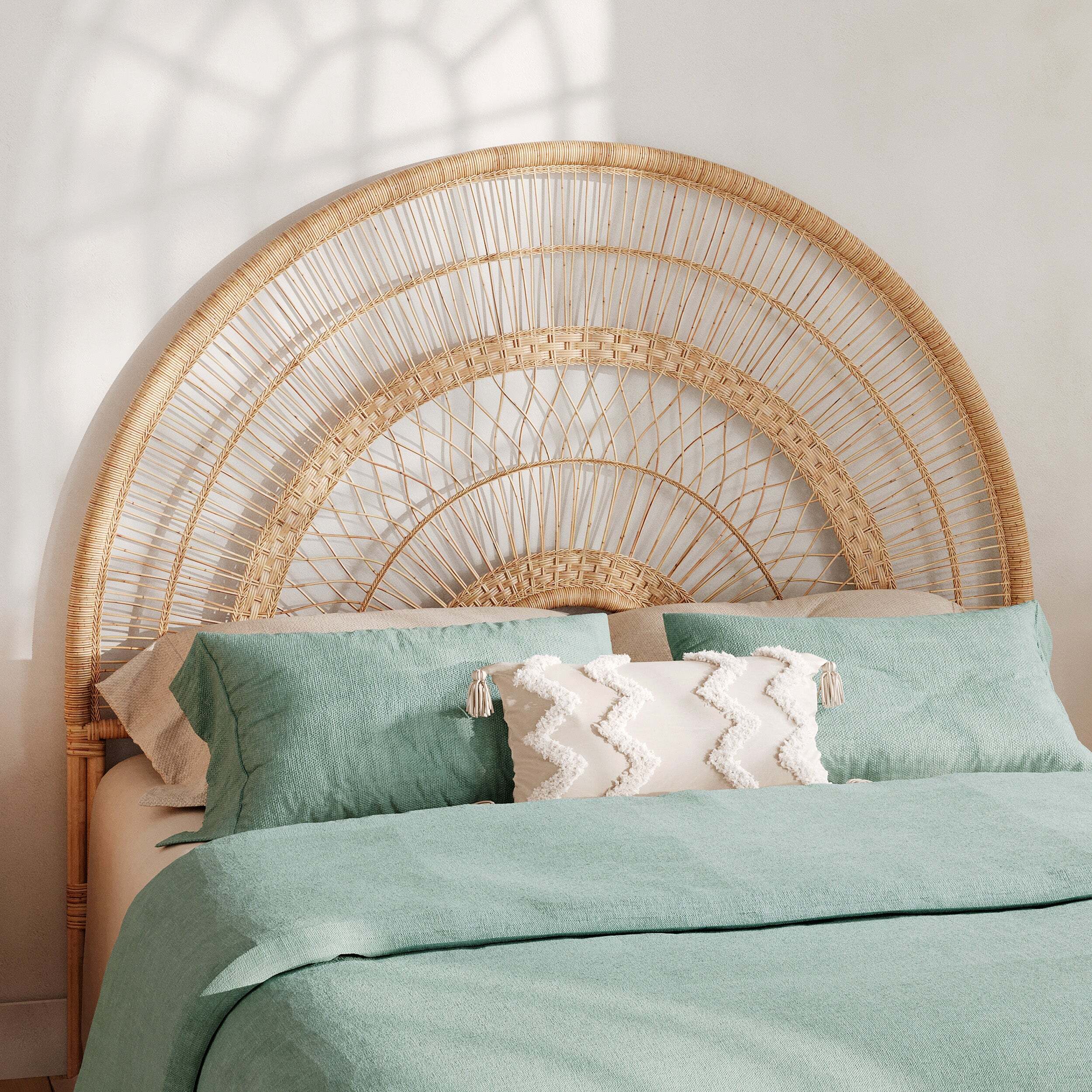 Tête de lit en rotin naturel 140 cm - Astéria