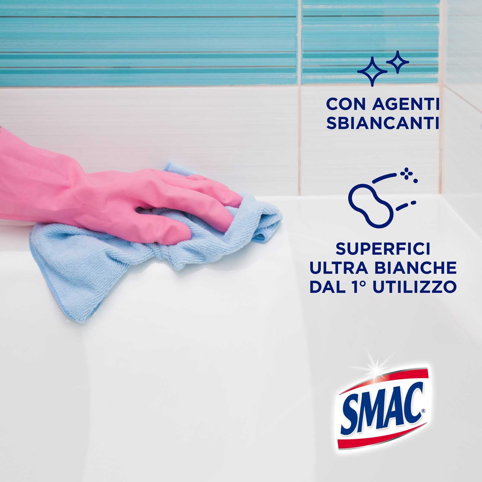 6x Smac Gel con Candeggina Igienizzante con Agenti Sbiancanti - 6 Flaconi da 850ml