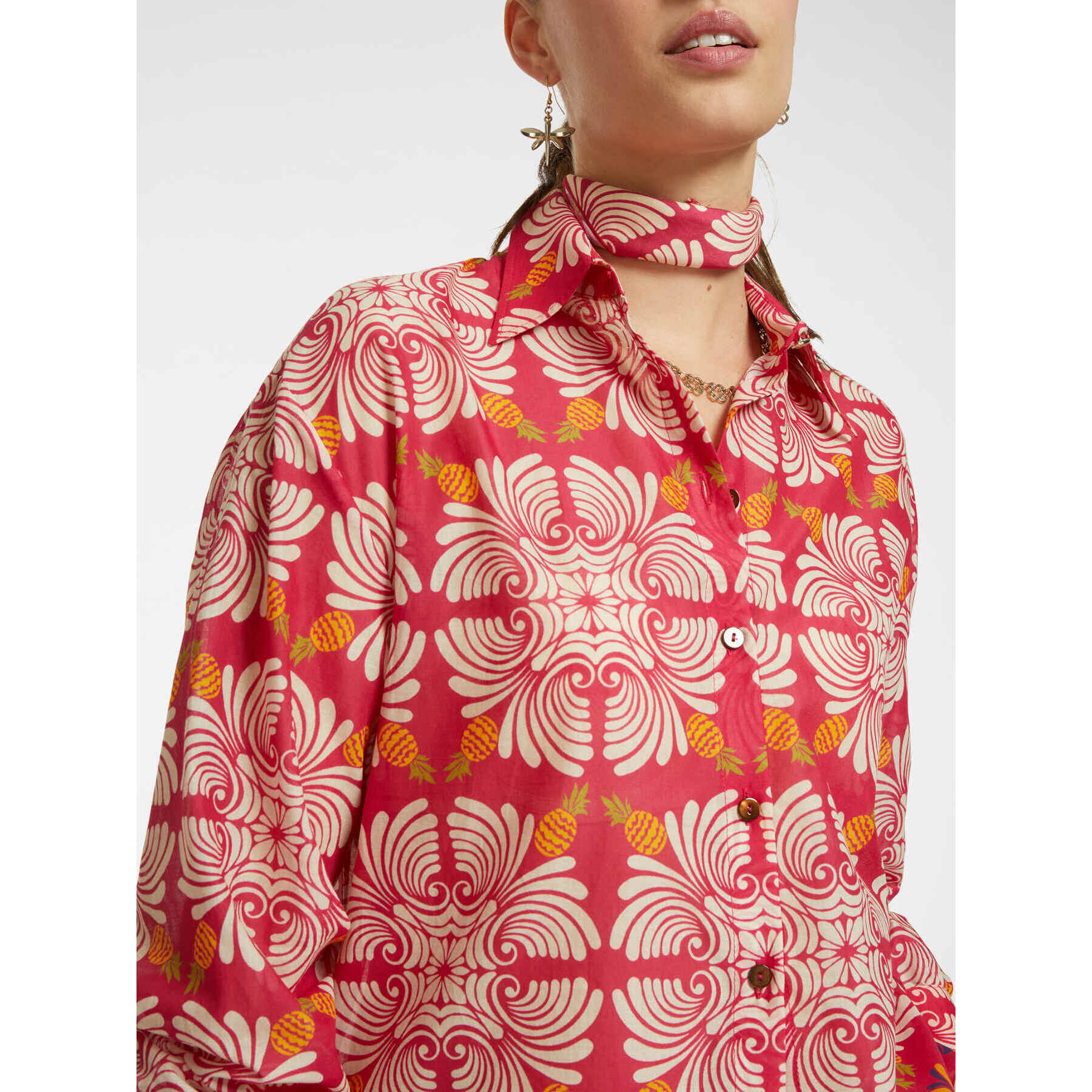 Elena Mirò - Camisa estampada - Fuchsia