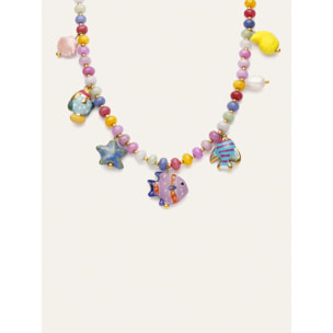 Collana Oceanico Colors Acciao Placcato Oro