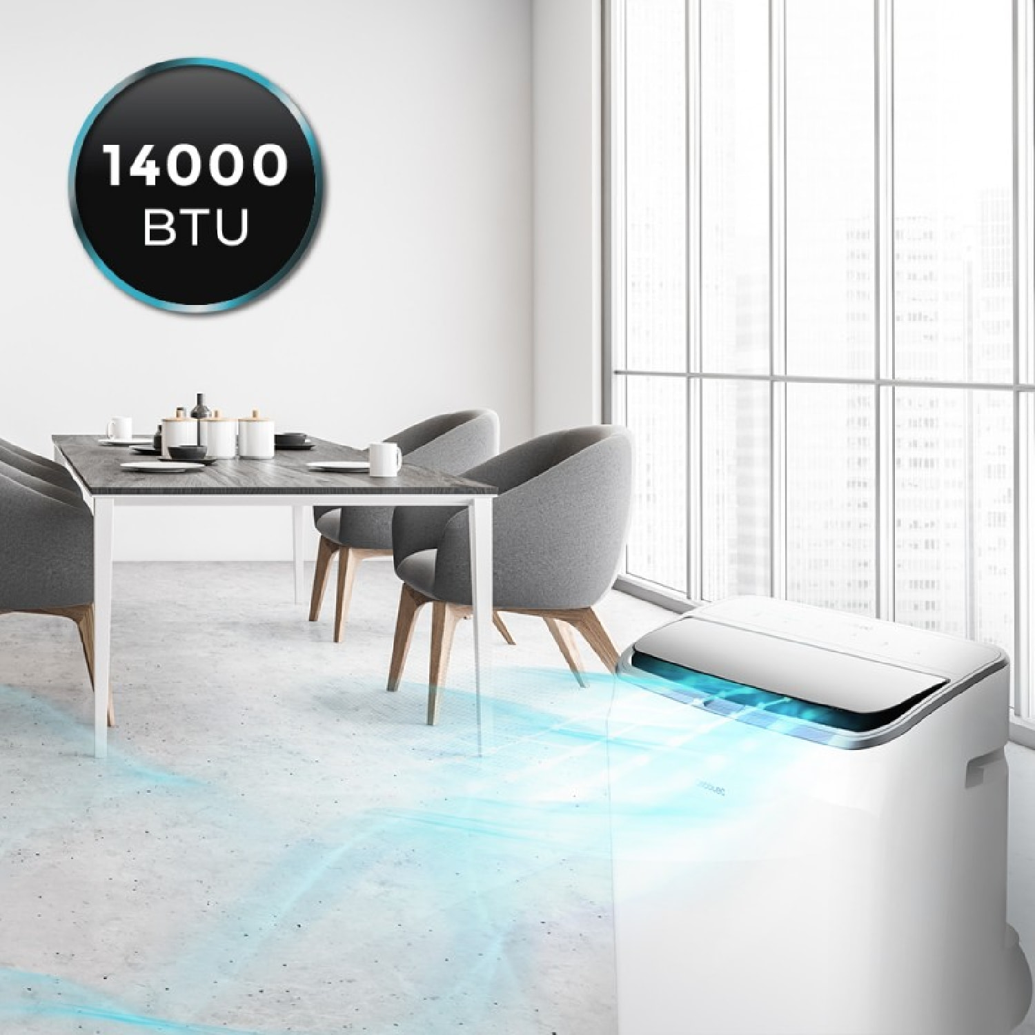 Cecotec Climatiseur portatif ForceClima 14800 Soundless Heating Connected