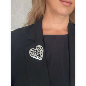 Broche Laberinto en mi Corazón en plata 10µ diseño exclusivo