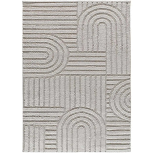 JUNO Alfombra geométrica con relieve gris, varias medidas disponibles.