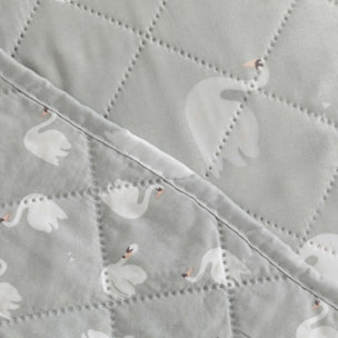 Colcha bouti Swan gris