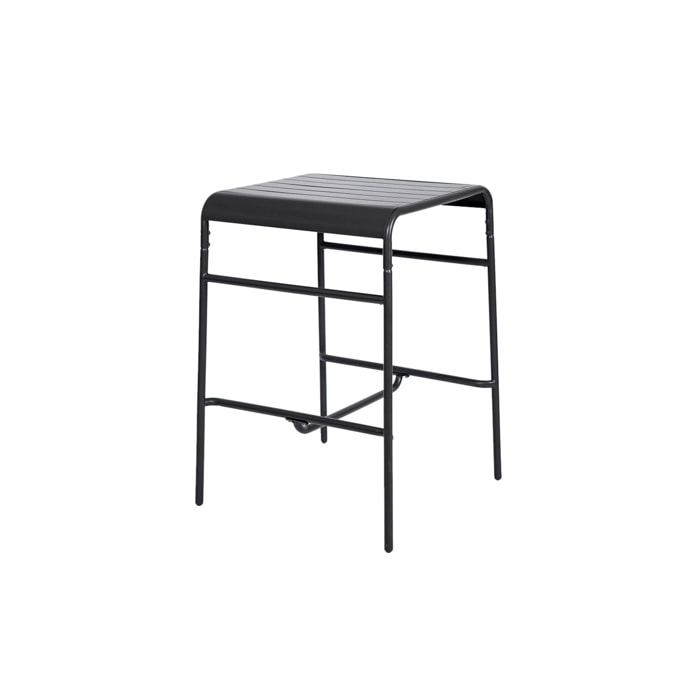 Table haute de jardin métal 2 places. anthracite. 70 x 70 x 95cm