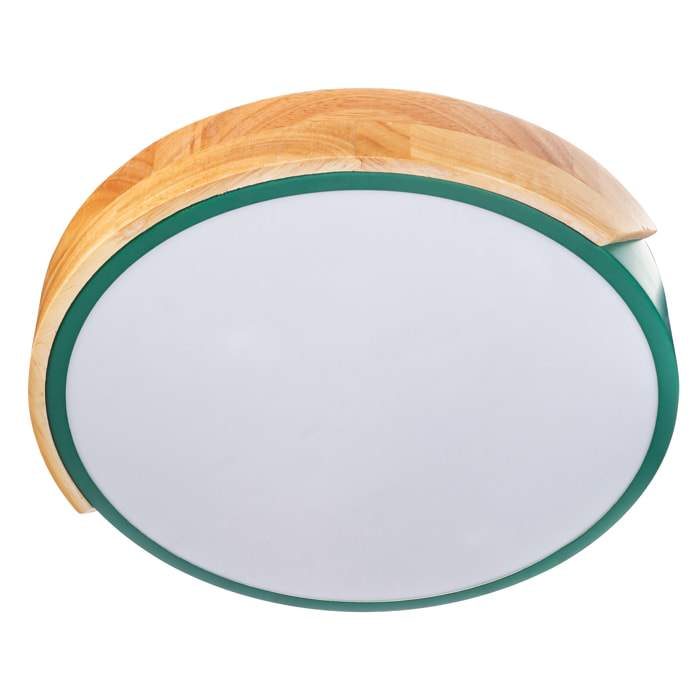 FORLIGHT Plafón Pinta LED 15.2W Blanco Neutro 4000K On-Off Verde, Opal Iluminación LED Compacta y Eficiente