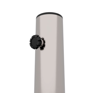 Gravita - Base per Ombrellone da Giardino Quadrato 45x45 cm 35 Kg in Pietra con Ruote Grigio