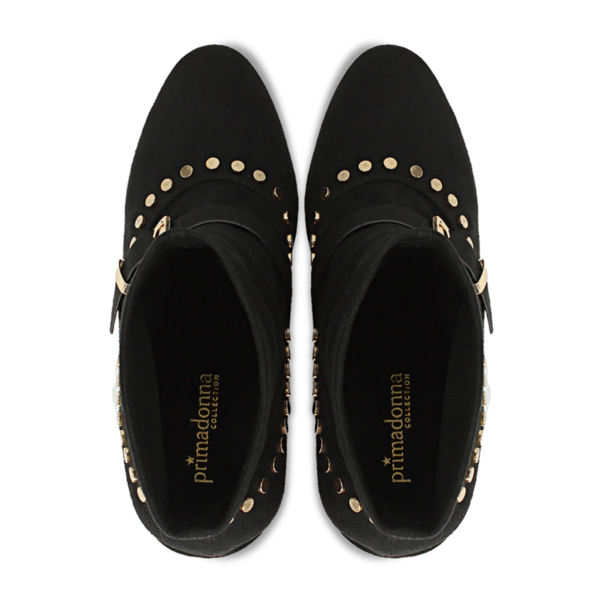 Botines negros con hebilla maxi, tacón de 10,5 cm