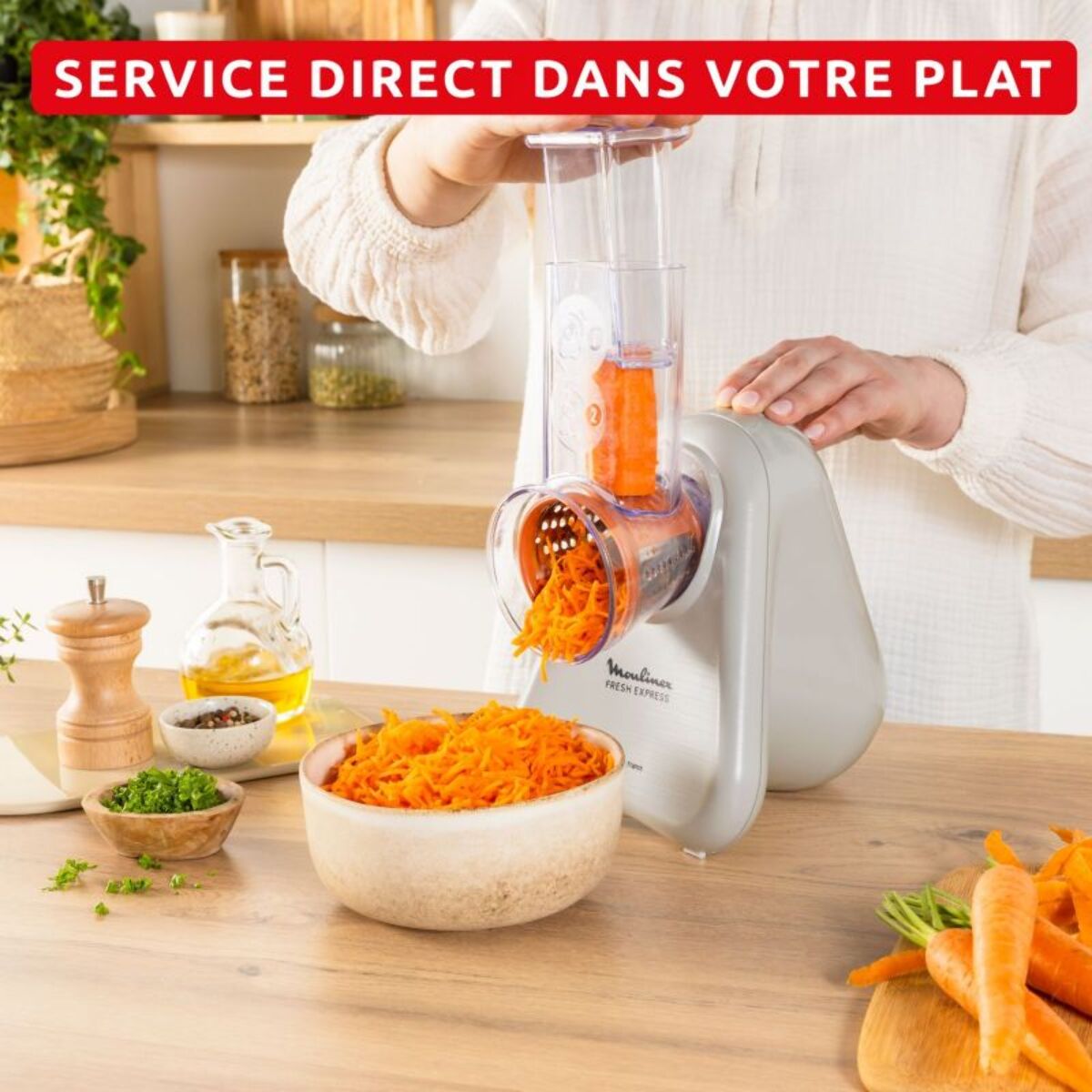 Rapeur trancheur MOULINEX électrique Fresh Express DK853BE0