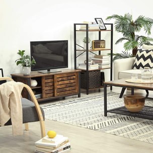 Libreria industriale a 4 ripiani in stile rustico LLS60BX
