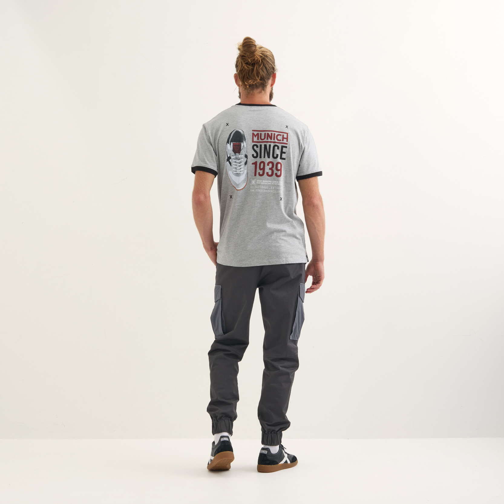 Camiseta MUNICH Goal lifestyle hombre de algodón-viscosa gris