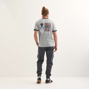 Camiseta MUNICH Goal lifestyle hombre de algodón-viscosa gris