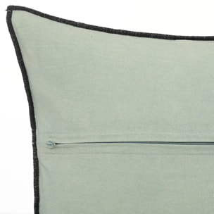 Coussin "Linah" - coton - vert céladon - 45x45 cm