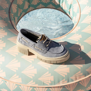 Zapatos con tacón 1379 NOBUCK TAUPE/YORK color Taupe