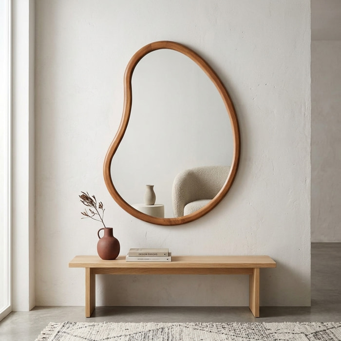 Miroir organique bois de sapin 85cm JACOB