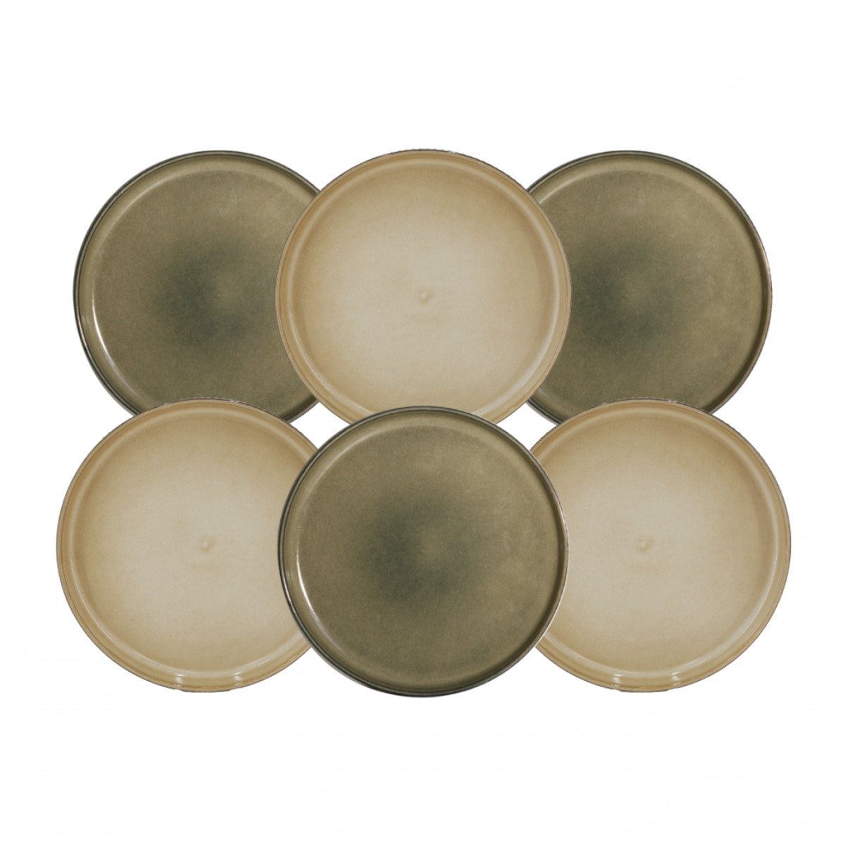 Lot de 6 assiettes à dessert, TERRALHA