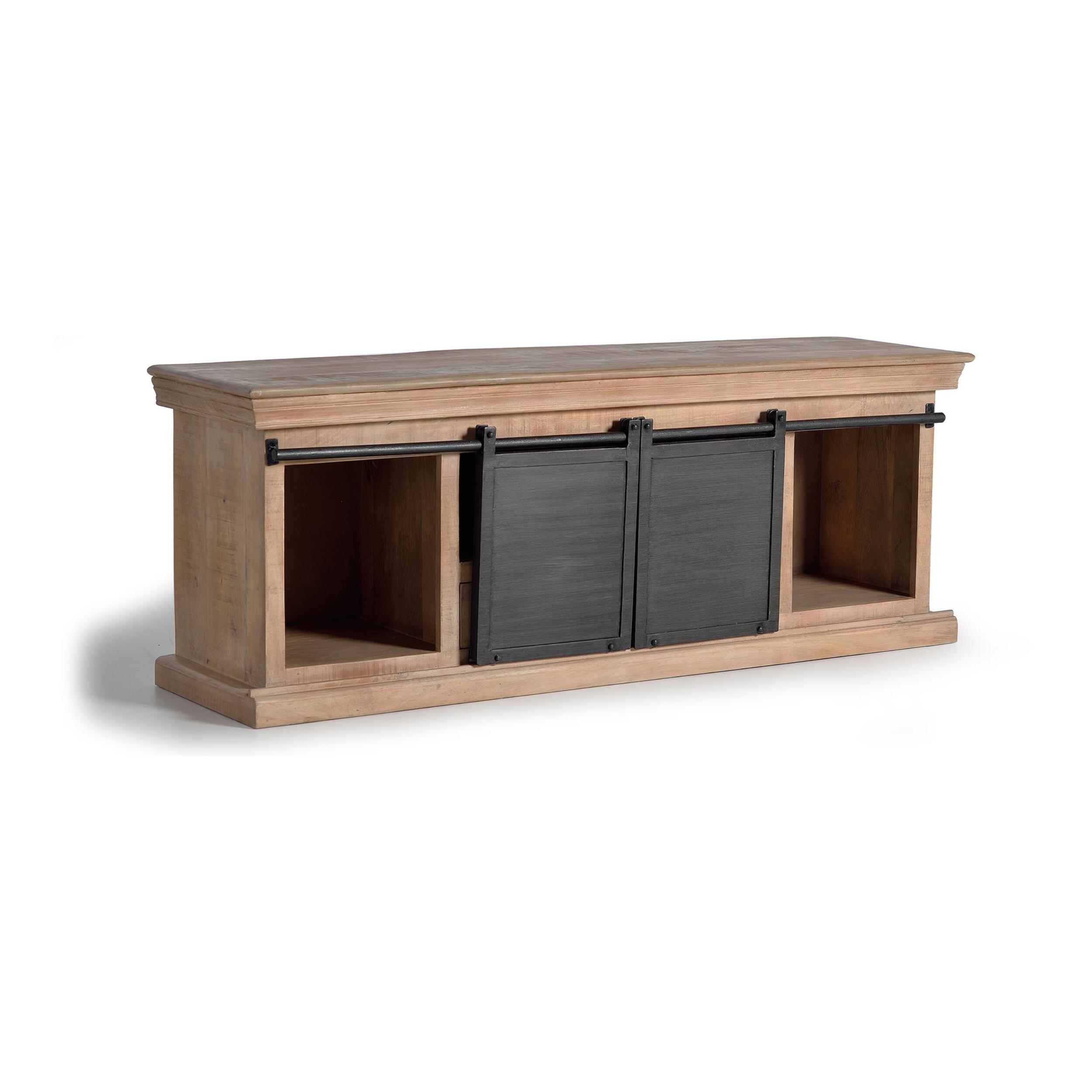 Mueble tv - madera y metal - 55x150x40cm