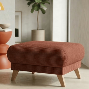 Pouf en velours côtelé - LARIA