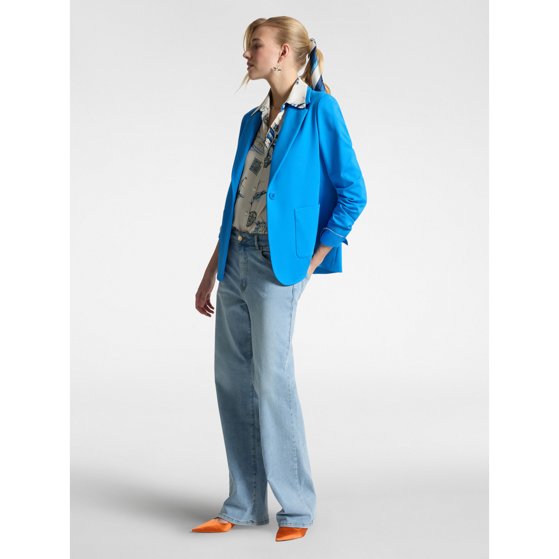 Elena Mirò - Blazer de punto Milano - Light - blue