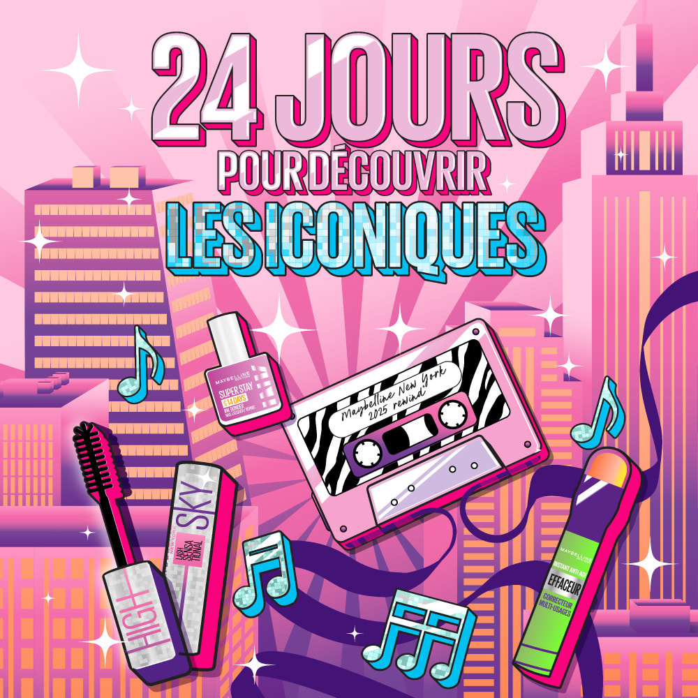 Maybelline New York Calendrier de l'Avent 2025 - 24 Produits Maquillage - Grand Format