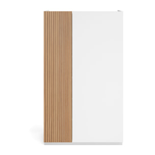 Zapatero Akra melamina blanco puerta impresión vallado 122x70x35 cm