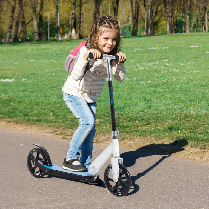 Patinete Para Niños Ligero Aluminio 84x34x86-96 cm Blanco