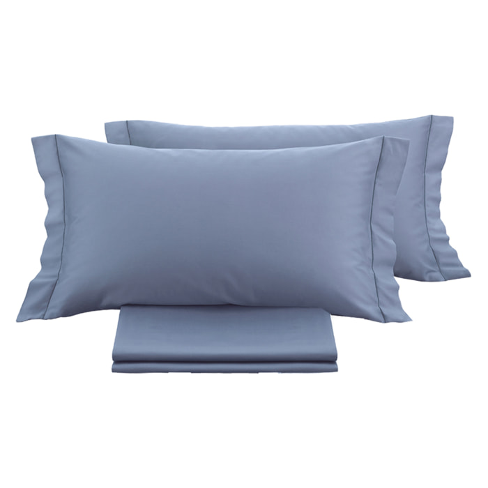 Parure copripiumino in raso tinta unita niagara