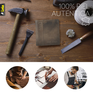 Cartera Hombre Piel Lois Elk Marron Oscuro