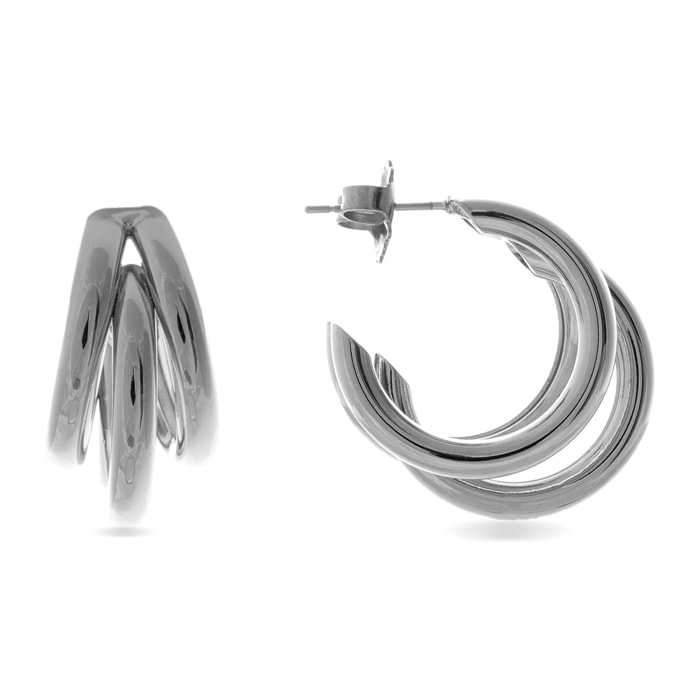 Pendientes acabado plata