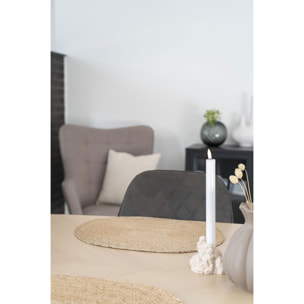 Set 4 tovagliette Bombay in juta naturale intrecciata ovale 35x45 cm