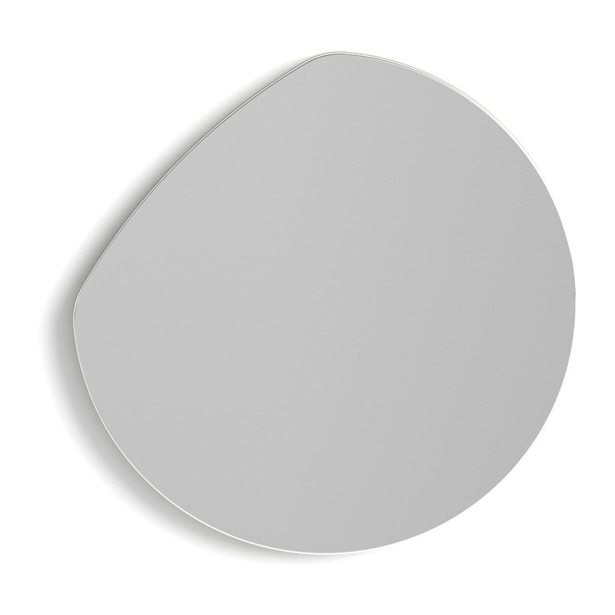 Espejo redondo Lune aglomerado blanco ø38cm