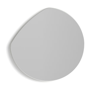 Espejo redondo Lune aglomerado blanco ø38cm