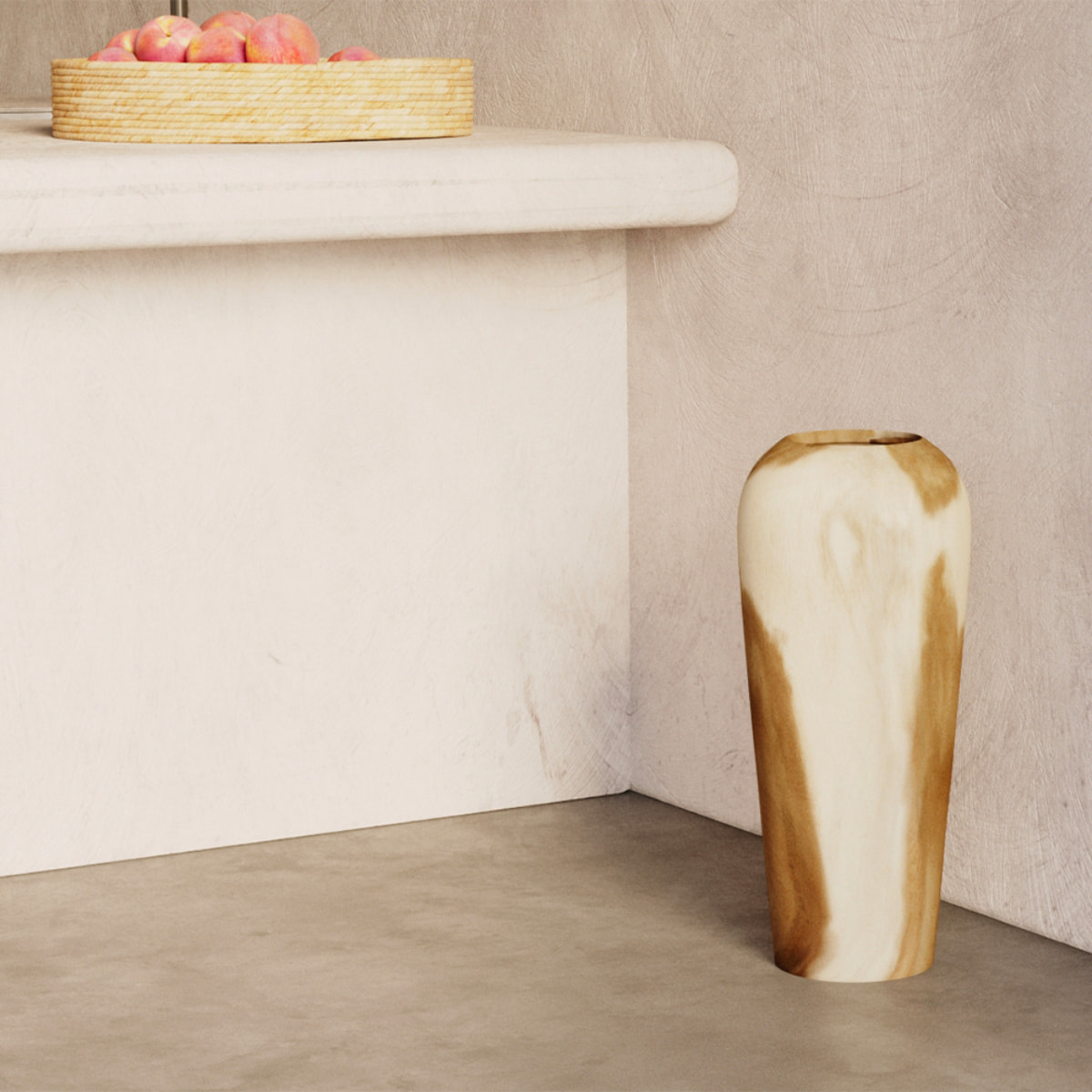 Vase décoratif en bois de suar H60 cm - Makkar