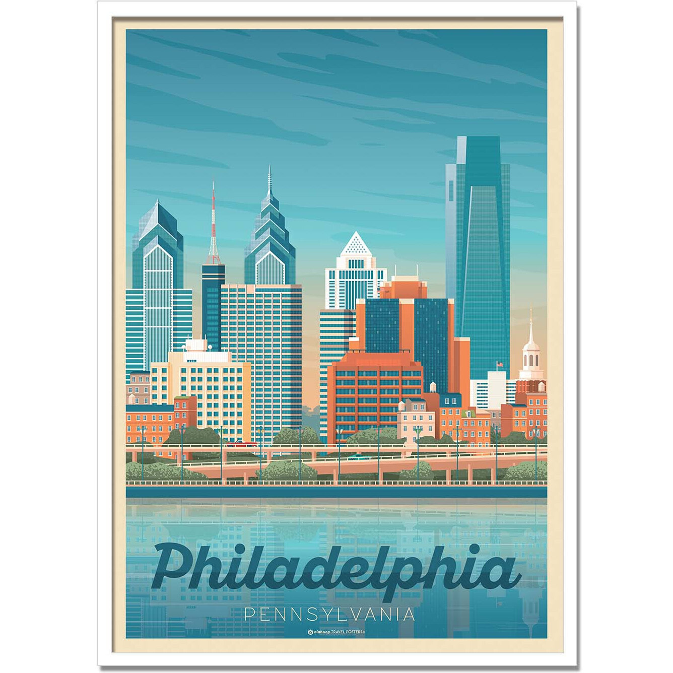 Affiche - Philadelphia - Olahoop Travel Posters