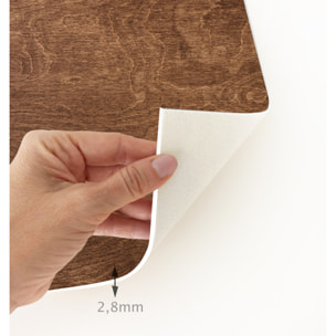 VINILIKO, set de 4 individuales de mesa Forma madera nogal 4u-40x47 cm