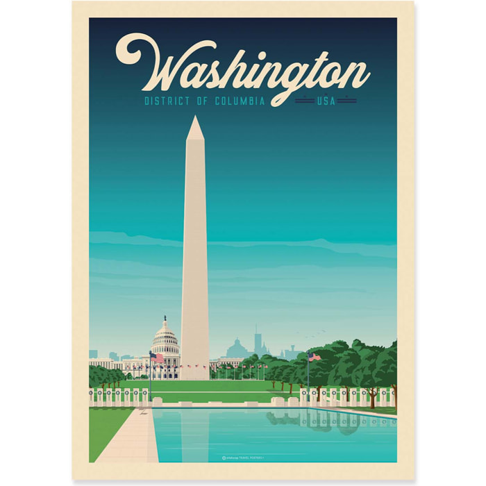 Affiche - Washington - Olahoop Travel Posters