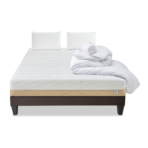 Ensemble Matelas Châtelet & Sommier KIT15, 24 cm, Mémoire de Forme Haute Densité, Soutien Ferme