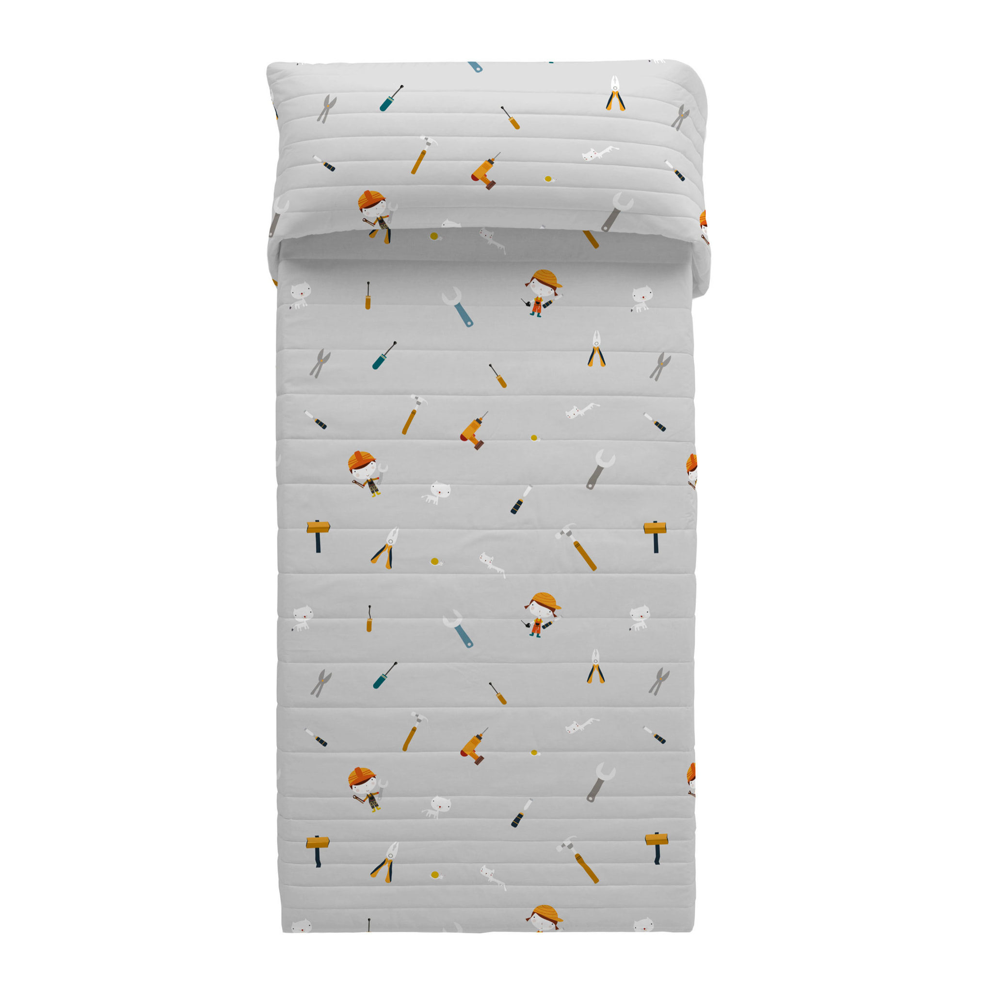Haciendo el Indio - Colcha Bouti Estampada - Reversible - Infantil - 100% Algodón - 70 gr/m² - Herramientas