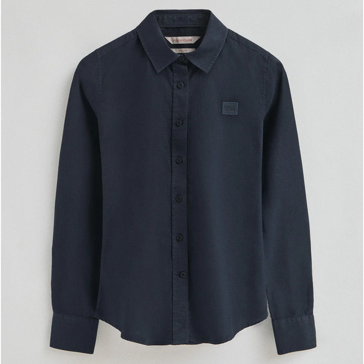 Camisa azul marino de corte slim con logo Polo Club