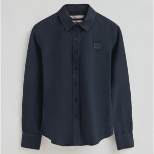 Camisa azul marino de corte slim con logo Polo Club