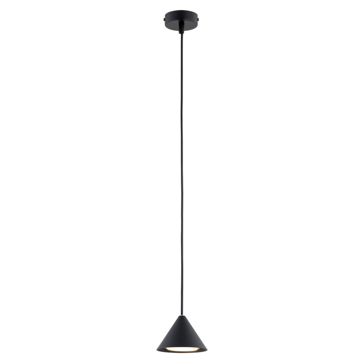 Lampada a sospensione ELIT in acciaio nero opaco