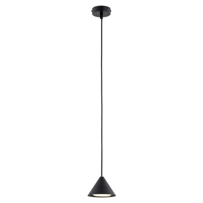 Lampada a sospensione ELIT in acciaio nero opaco