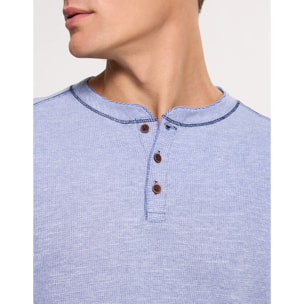 Camiseta Manga Larga Azul - Deary