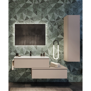 MOBILE DA BAGNO ZEFIRO 100 TORTORA MILANO- 7 PEZZI