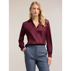 Motivi - Camicia in raso - Bordeaux