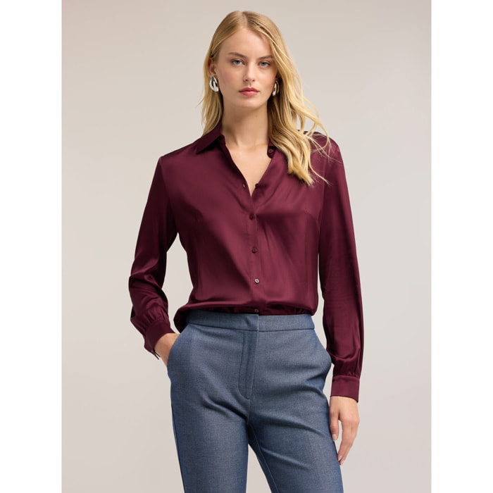 Motivi - Camicia in raso - Bordeaux