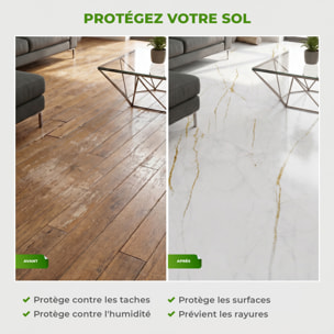 Sticker Sol avec laminat de Protection en Plastique Anti-dérapant | Stickers adhésif Sol - SOL MARBRE BLANC ET DORURES - 1 sticker