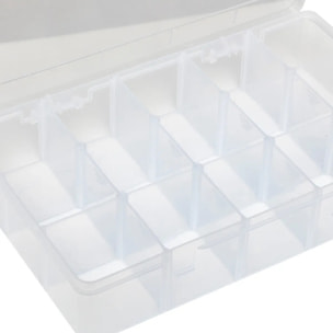 Boîte en plastique compartimentée grand format