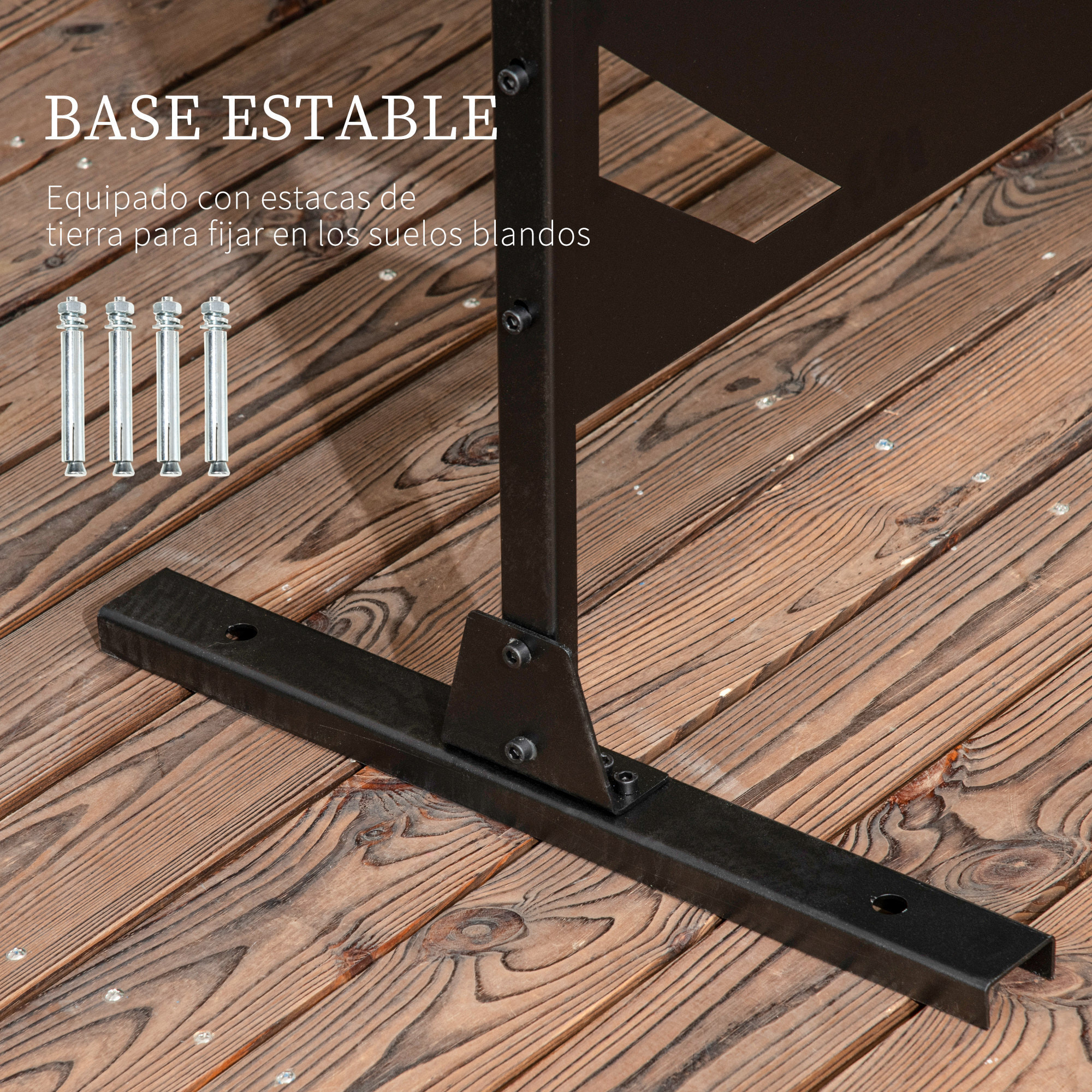 Biombo de 3 Piezas Biombo Separador de Ambientes con Diseño de Hoja de Plátano Biombo para Exterior Jardín Patio Terraza 122x45x198 cm Negro