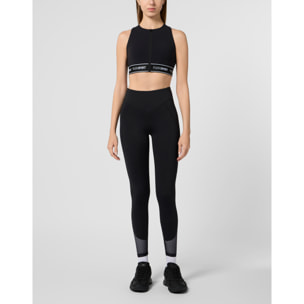 PLEIN SPORT Leggings with Mesh Inserts PS